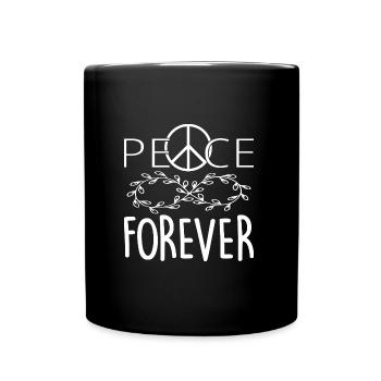 Peace Love Peace Symbol for Love Peace - Full Colour Mug - black - Front