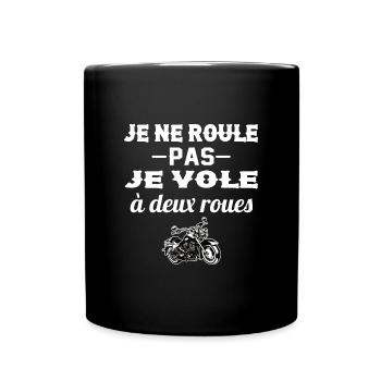 Homme Moto Motard Maillot motarde manche courte - Mug uni - noir - Devant