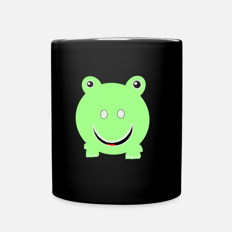 Runder Frosch - Tasse einfarbig - Schwarz