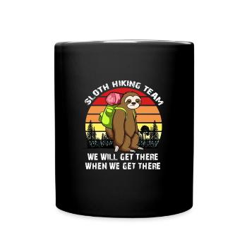 Sloth Hiking Team - Full Colour Mug - black - Front