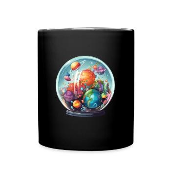 Space in a crystal ball - Full Colour Mug - black - Front