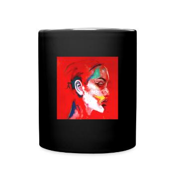 Red Girl / R. CHIBAC - Tasse einfarbig - Schwarz - Vorne