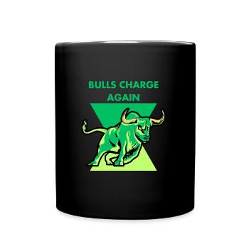 Bulls Charge Again - Full Colour Mug - black - Front