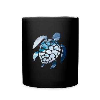 sea turtle - Full Colour Mug - black - Front