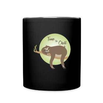 Paresseux - Il est temps de se détendre - Mug uni - noir - Devant
