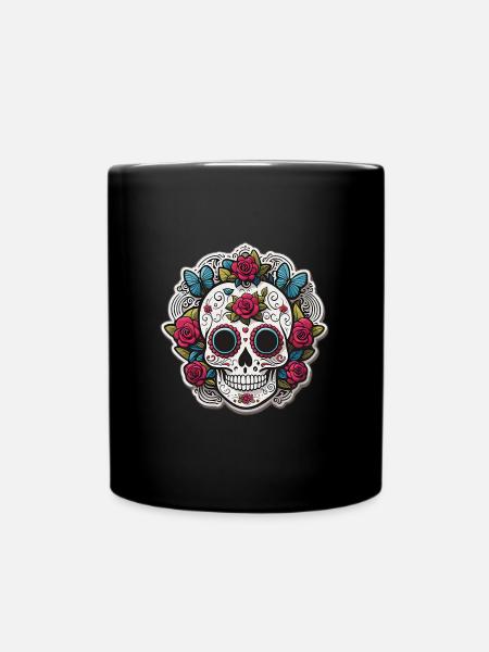 Sugar Skull - Full Colour Mug - black
