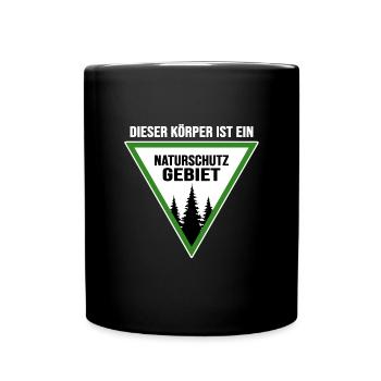 bushcraft naturschutzgebiet outdoor wild wandern - Tasse einfarbig - Schwarz - Vorne