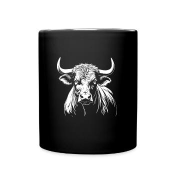 Taurus - proud, powerful, self-confident - Full Colour Mug - black - Front