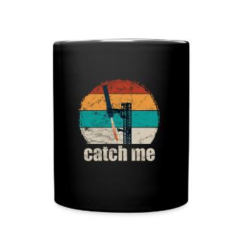 catch me - Space travel - Rocket - Gripper arms - Full Colour Mug - black - Front