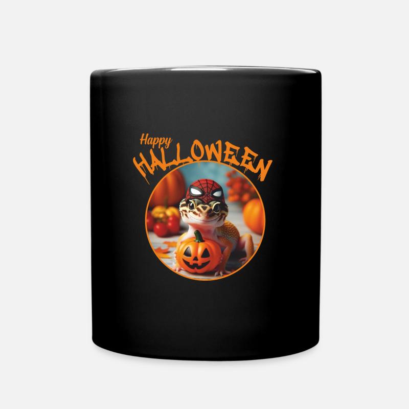 Halloween Spider Gecko - Full Colour Mug - black