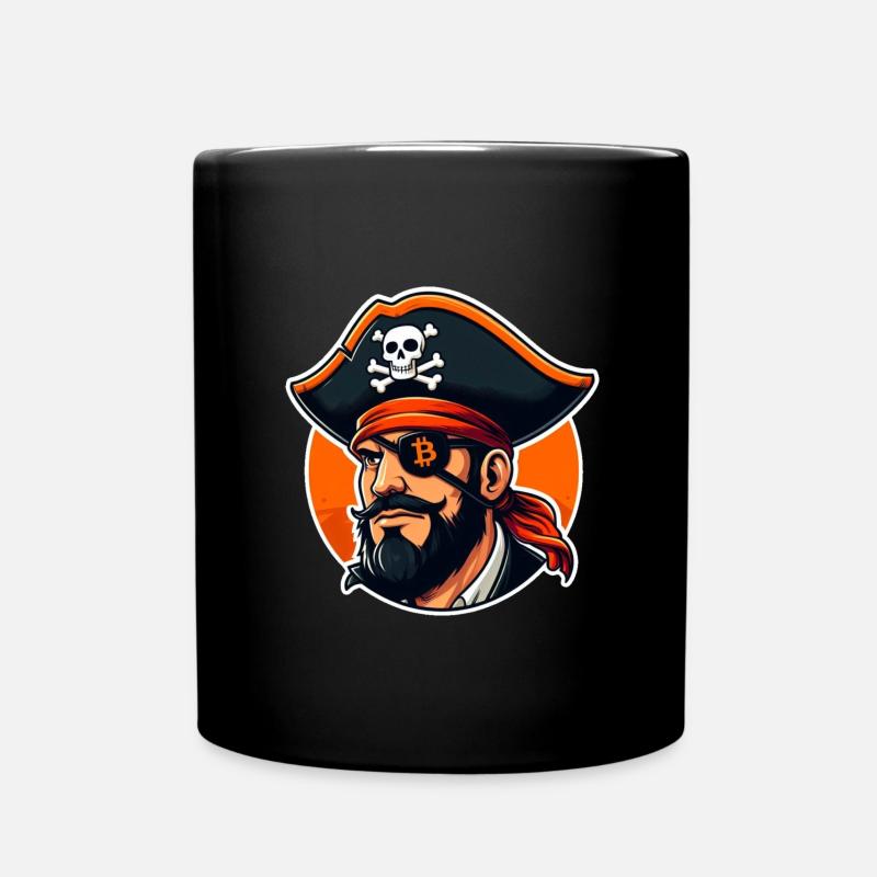 Bitcoin Pirat - Tasse einfarbig - Schwarz