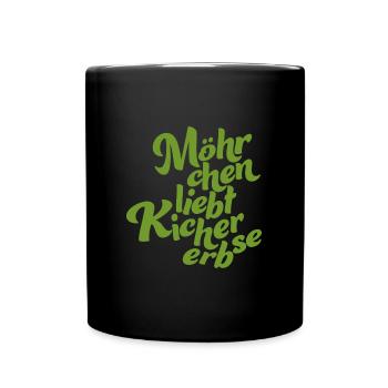 Logo without background green - Tasse einfarbig - Schwarz - Vorne