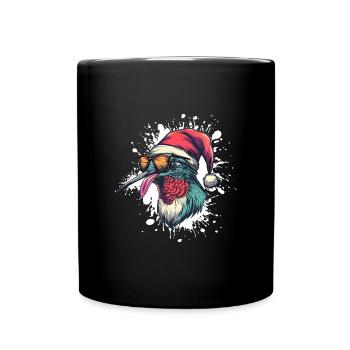 Colibri Oiseau Noël Drôle - Mug uni - noir - Devant