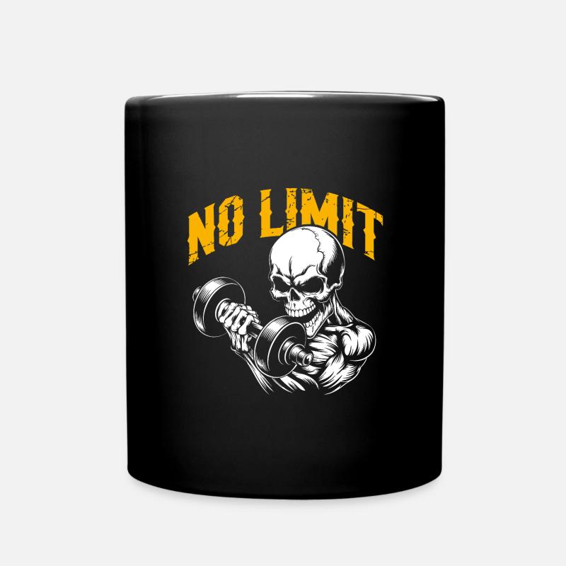 Entraînement de musculation du crâne et No Limit - Mug uni - noir