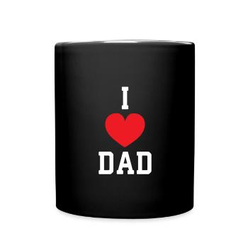 J'aime papa - Papa cadeau papa - Mug uni - noir - Devant