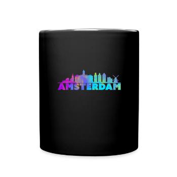 Amsterdam Hollande capital voyage médicament cadeau - Mug uni - noir - Devant