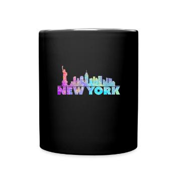 New York - Tasse einfarbig - Schwarz - Vorne