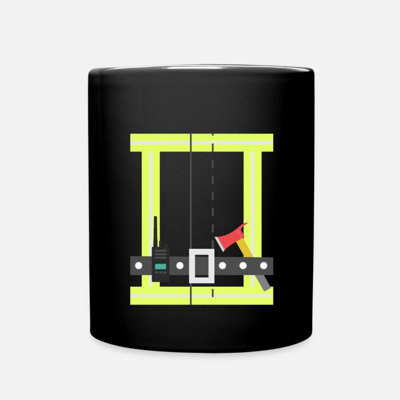 Firefighter firefighter uniform children carnival - Full Colour Mug - black