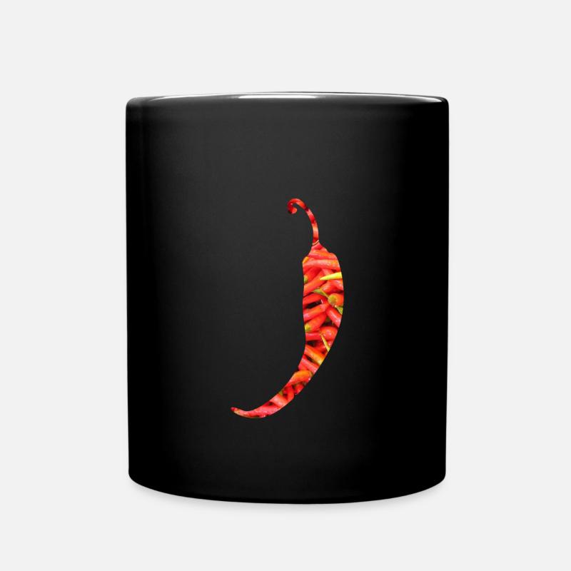 Chilischote - Tasse einfarbig - Schwarz