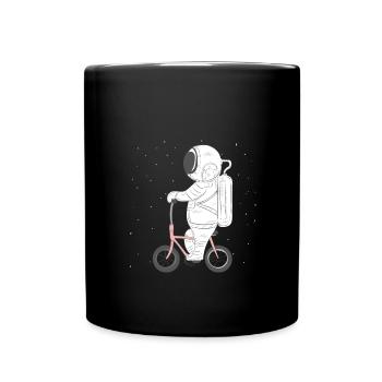 Astronaut Vélo Vélo Vélo Cadeau Galaxy - Mug uni - noir - Devant