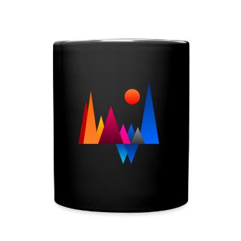 Mountain colors - Full Colour Mug - black - Front