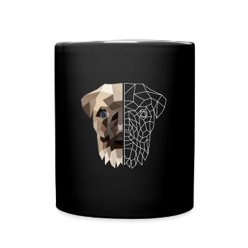 Mops Gesicht - Tasse einfarbig - Schwarz - Vorne