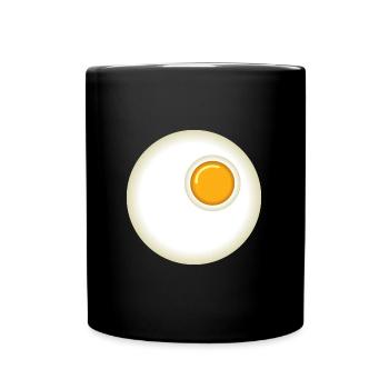 Spiegelei - Tasse einfarbig - Schwarz - Vorne