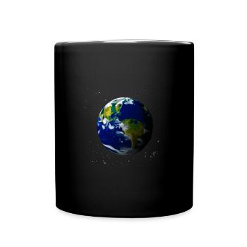 Erde - Tasse einfarbig - Schwarz - Vorne