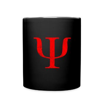 Psychologie Geschenkidee Student Psi - Tasse einfarbig - Schwarz - Vorne