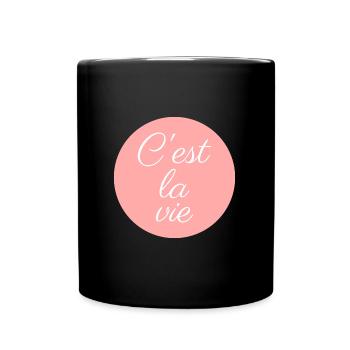 Dicton français - Mug uni - noir - Devant