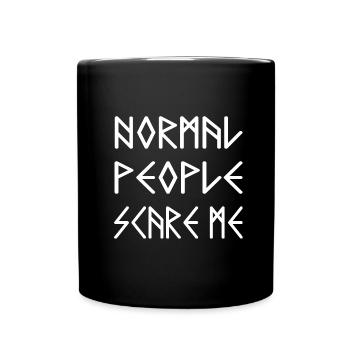 Normal People Scare Me - Full Colour Mug - black - Front