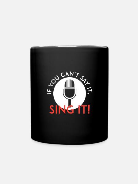 Sing es - Tasse einfarbig - Schwarz