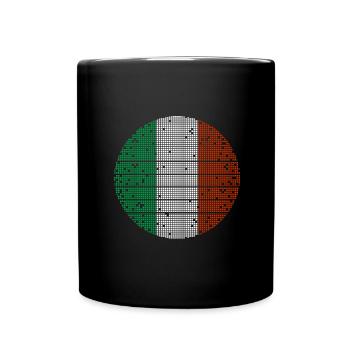 Italie Drapeau Vintage Drapeau Italien Occasion Look - Mug uni - noir - Devant