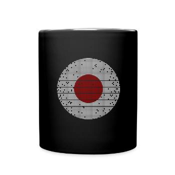 Japan Flagge Used Look Nihon Japanische Fahne - Tasse einfarbig - Schwarz - Vorne