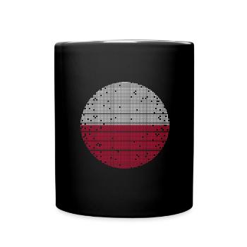 Poland Flag Used Look Polska Polish Flag - Full Colour Mug - black - Front
