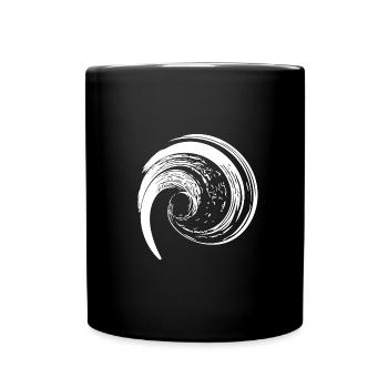 Twisted Wave Swirl Formation - Full Colour Mug - black - Front