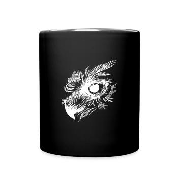 Owl beak - owl eye - Full Colour Mug - black - Front
