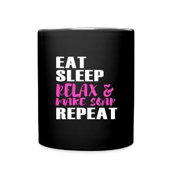 soap soap carver soap carving natural soap - Full Colour Mug - black - Front