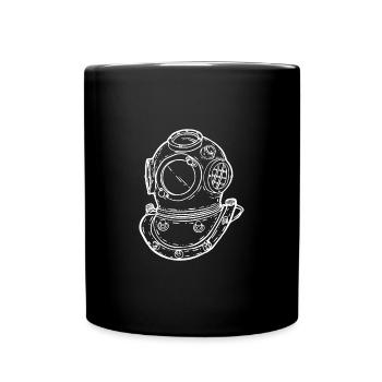 Vintage Diving Helmet Passion Underwater World - Full Colour Mug - black - Front