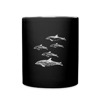 Dolphin School - Full Colour Mug - black - Front