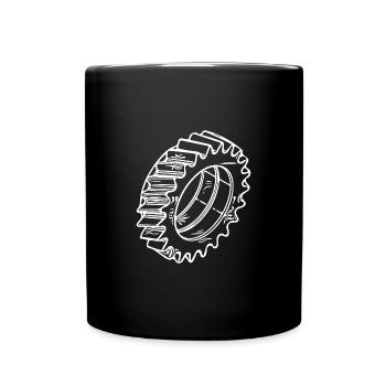 Conception de composants de machines à engrenages - Mug uni - noir - Devant