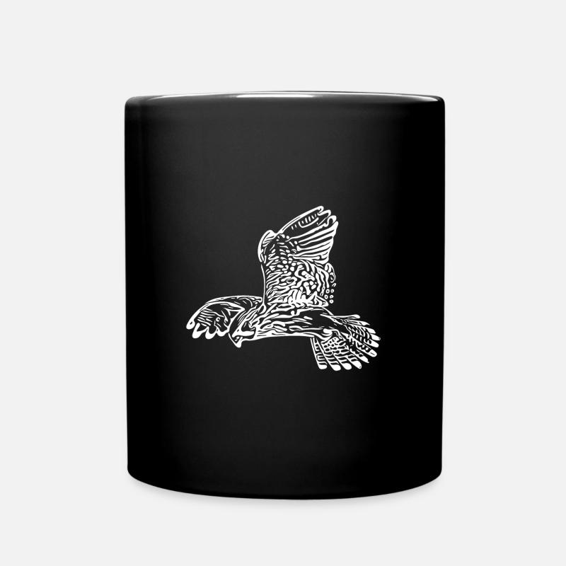 Faucon élégant avec des ailes en vol vibrant - Mug uni - noir