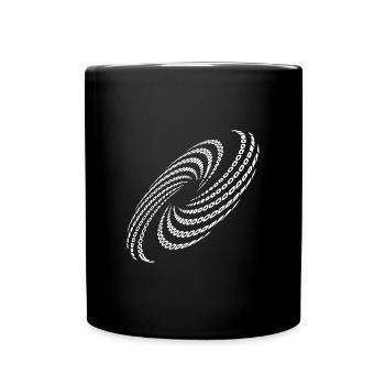 Gedrehte Spirale Planeten Strudel Formation - Tasse einfarbig - Schwarz - Vorne