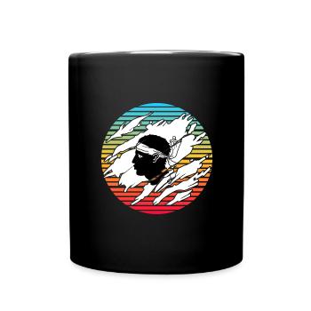 Korsika Camping - Tasse einfarbig - Schwarz - Vorne