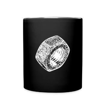 Surface lumineuse de l’écrou à vis - Mug uni - noir - Devant