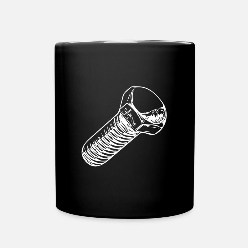Werkstattschrauber Papa Schraube - Tasse einfarbig - Schwarz