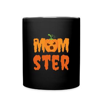Ladies Momster Halloween Costume for Mom Gift - Full Colour Mug - black - Front