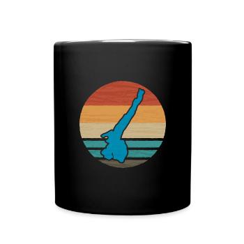 Lake Garda Retro - Full Colour Mug - black - Front