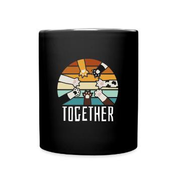Chats rétro drôles - Mug uni - noir - Devant