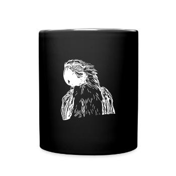 Perroquet Portrait Vintage Dessin d’Oiseau - Mug uni - noir - Devant